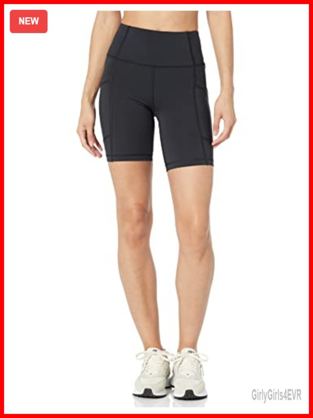 High Rise Biker Shorts Moisture Wicking 7 Inseam Pockets Active Sculpt